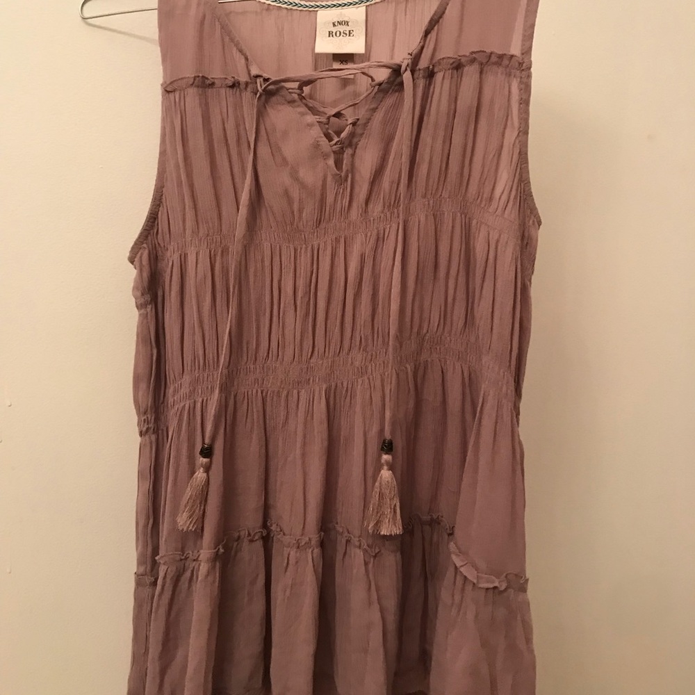 Boho tank w tassels